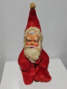 JUGUETE DE PELUCHE VINTAGE CON CARA DE GOMA DE SANTA CLAUS 14" Estilo Rushton - Imagen 1 de 10