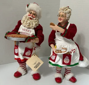 Kurt Adler Weihnachten 10,5" Fabriche Mr. and Mrs. Claus Dessert 2-teiliges Set - Bild 1 von 14