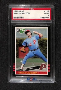 1985 FOGLIA STEVE CARLTON # 113 PSA 9 OTTIME CONDIZIONI HOF PHILLIES LOW POP - Foto 1 di 2