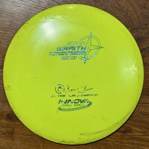 Rare Innova Penned Star Wraith Ken Climo 12x 163g - Disc Golf Yellow 7.5/10 ink - Picture 1 of 2