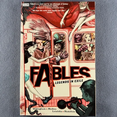 FABLES Vol. 1 edición de bolsillo comercial "Legends in Exile" (2002 Vertigo) 6ª impresión Foto 1 de 4