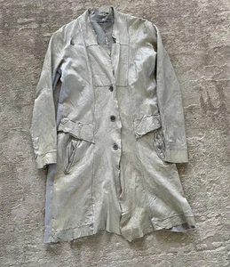 Transit Par Such Long Lambskin Leather Jacket Coat Women’s SZ 2 - Picture 1 of 11