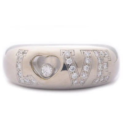 Chopard Happy Diamonds Love Heart Ring in 750er / 18 Kt Weissgold Gr. 52 - Bild 1 von 4