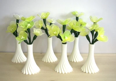 6tlg. Tischdeko Set Mini Vasen, Deko für Hochzeit Feier Events, Trockenblumen - Bild 1 von 4