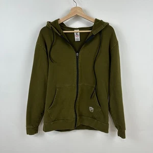 Born Primitive Zip Up Hoodie sz Medium Olive Green Sweatshirts Full Zip Casual - Picture 1 of 9