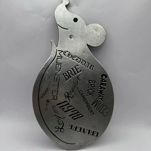 Vintage 1975 Metal Mouse Shaped Cheese Plate Cutting Serving Board Trivet - Picture 1 of 6