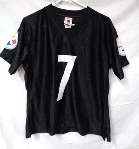 Women's NFL For Her PITTSBURGH STEELERS 7 Ben Roethlisberger Jersey Shirt ~ L - Picture 1 of 8