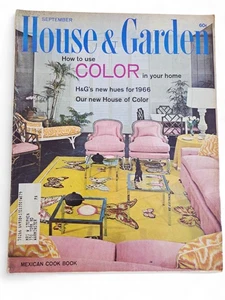 House & Garden Magazine September 1965 Vintage Mid Century Decor - Imagen 1 de 5
