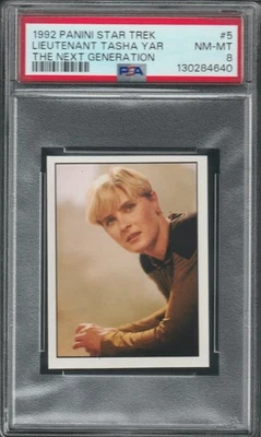 1992 Panini Star Trek TNG Card #5 LT. Tasha Yar PSA 8 Only one graded by PSA - Image 1 of 2