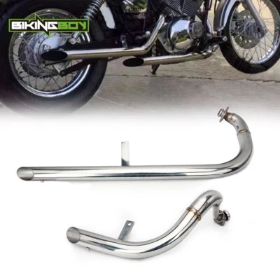 For Yamaha Virago XV250 1988-23 XV125 Muffler Exhaust System Pipe with Silencer - Image 1 of 4