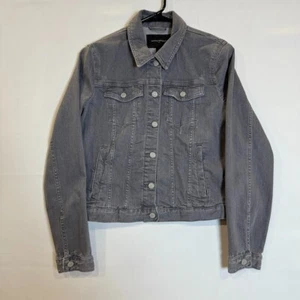 Banana Republic Denim Trucker Jean Jacket Gray  Classic Fit  Womens Small - Picture 1 of 5