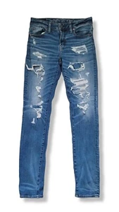 AMERICAN EAGLE Next Level Airflex Mens 30 x 34 Distressed Blue Jeans - Picture 1 of 11