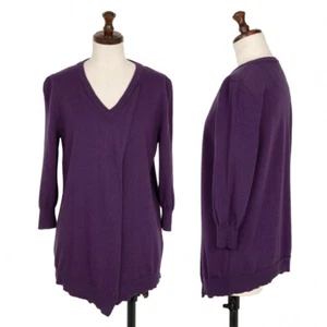 MM6 MAISON MARGIELA Wool Front Wrap V Neck Knit Sweater Size M(K-120035) - Picture 1 of 12