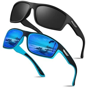 Ollrynns Sport Sonnenbrille Herren 2 Stück Polarisierte Sportbrille für Herren D - Bild 1 von 12