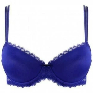 NWT CHANTELLE Merci Memory Foam T Shirt Bra 1746 Navy Blue 32B - Picture 1 of 2