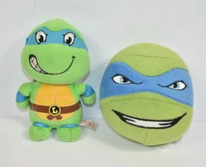 Teenage Mutant Ninja Turtles Leonardo 2x Soft Plush Toy TY Bensons TMNT - Picture 1 of 9