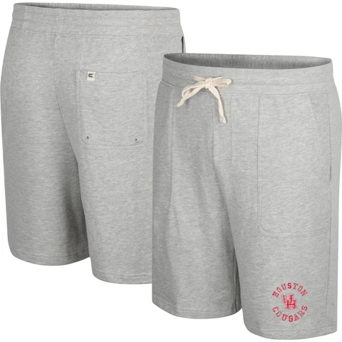Men's Colosseum Heather Gray Houston Cougars Love To Hear This Terry Shorts Cover