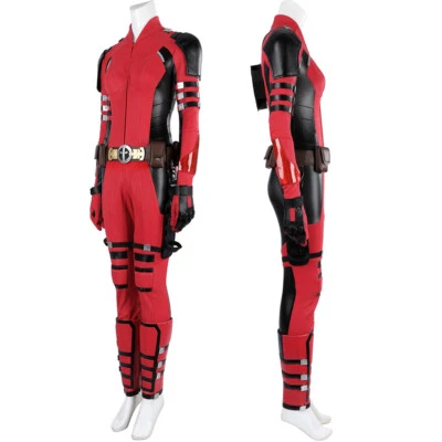 Alta Calidad Dama Deadpool 3 Mono Mujer Juegos con disfraces Wanda Wilson Disfraz Conjunto Foto 1 de 4