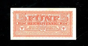 Currency Germany 1942 WW2 Wehrmacht 3rd Reich Reich Era 05 RPF Uncirculated - Picture 1 of 2