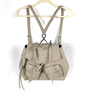 AllSaints Captain Lea Rucksack Dune Beige Pebbled Leder Tasche - Bild 1 von 13