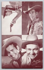 Exhibit Card Multiview Western Actors Including Tex Ritter - Picture 1 of 2