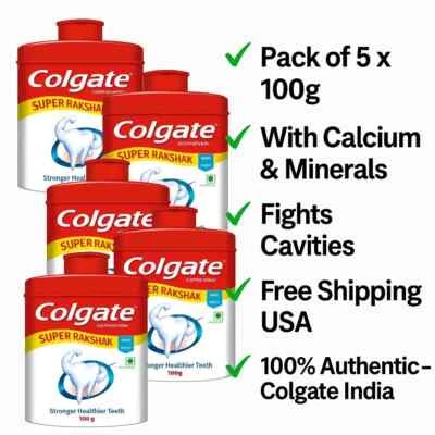 Colgate Cavity Protection Toothpowder 100g x 5 | With Calcium & Minerals USA - Image 1 of 3