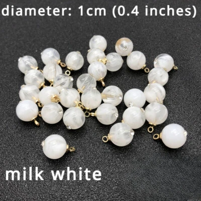 20pcs DIY Round Beads Sew on Craft for Jewelry Making Necklace Bag Pendant Decor - Image 1 of 4