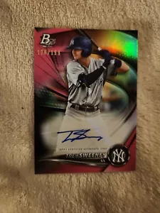 2022 Bowman Platinum Trey Sweeney Top-93 Auto Pink /199 New York Yankees RC - Picture 1 of 3