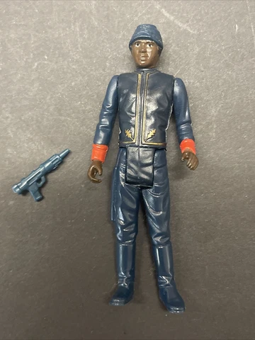 1981 Kenner Star Wars Bespin Security Guard (Black) Hong Kong- Complete Cover