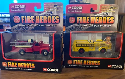 Corgi Fire Heroes Fire Truck Set Philadelphia - Conshohocken CS90046 CS90044 Set - Image 1 of 3