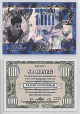 2021-22 Leaf Metal So Money Blue Crystal /25 Naasir Cunningham #SM-NC1 Auto