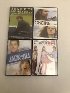 4 DVDs, Jack And Jill, All About Steve, Moneyball, Ondine New - Picture 1 of 11