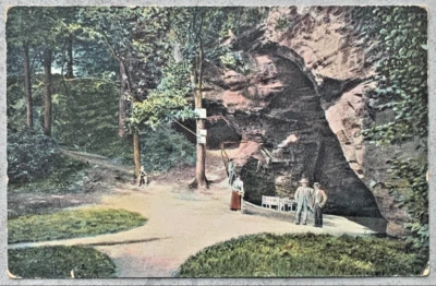 AK Lettland Gutmannshöhle (Gūtmaņa ala) Livland, ungelaufen - Bild 1 von 2