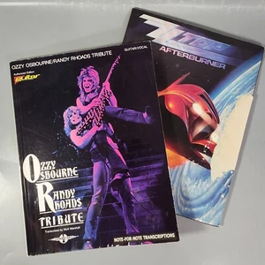 Lote de 2 Partituras Ozzy Osbourne Randy Rhoads Tribute ZZ Top Afterburner - Imagen 1 de 23