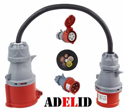 CEE Adapter Starkstrom 16A Stecker auf 32A Kupplung 400V - Bild 1 von 4