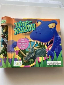DINO MIGHT FACT BOOK DINOSAURS BOARD GAME Plastic Figures. New Damaged Box - Picture 1 of 4