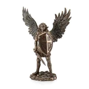 New Veronese Bronze Polystone Figurine Archangel Michael Statue 13.8" ITALY - Picture 1 of 4