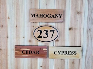 House Number Plaque Outdoor Wood Sign Custom Caved Personalized Home Classic - Picture 1 of 10