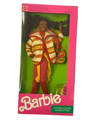 Muñeca Barbie United Colors Of Benetton Christie # 9407 1990 Mattel NRFB Foto 1 de 4