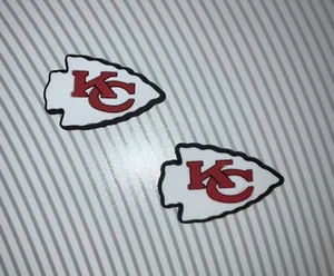 Kansas City Chiefs Crocs Charms Jibbitz NFL Shoe Charms 2 Pieces  - Picture 1 of 1