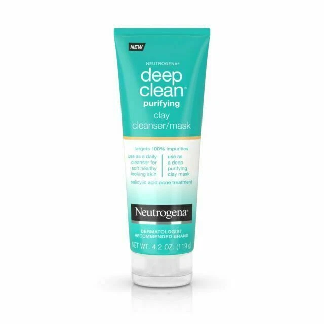 Neutrogena Deep Clean Purifying Clay Face Mask and Clenser - 4.2oz