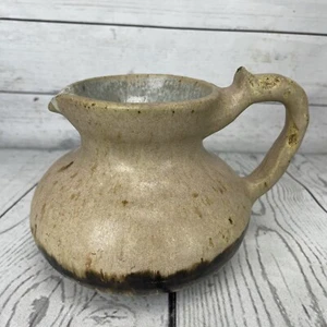 Vintage Hand Thrown Pottery Creamer Pitcher Signed by artist Rustic Farmhouse - Picture 1 of 12