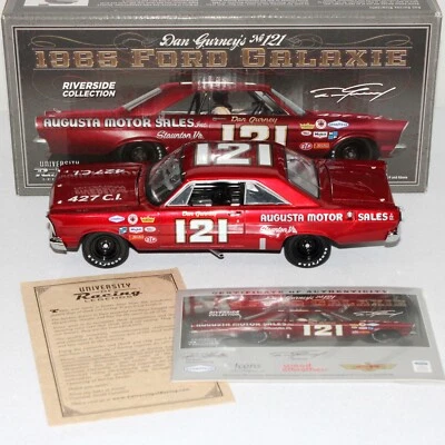 DAN GURNEY 1965 AUTOGRAPHED U OF RACING #121 AUGUSTA MOTORS FORD GALAXIE READ! - Image 1 of 4