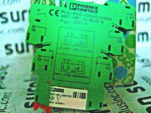 PHOENIX CONTACT PLC-RSC-120UC/1AU/SEN w.RELAY MODULE QUANTITY LOT OF 10PCS NEW! - Picture 1 of 3