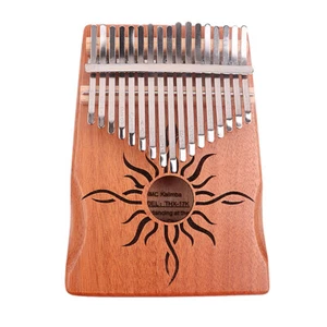 17 Keys Kalimba Thumb Piano Mahogany Solid Wood Body Mbira Musical Instrument - Picture 1 of 12