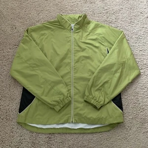 FootJoy Windbreaker Jacket Womens Large Green Near Zipper Long Sleeve Polyester - Picture 1 of 8