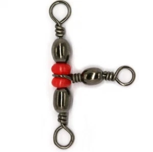 40Pcs 3 Way Fishing Rolling Brass Barrel Triple Swivels Bearing Connector Solid - Picture 1 of 8