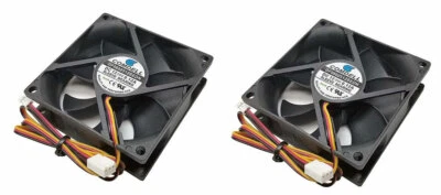 Lot of 2 COMDELL DF0802512SEDN Case Fan, 12VDC 0.12A 80x25mm 3-wires / 2 pin - Image 1 of 4