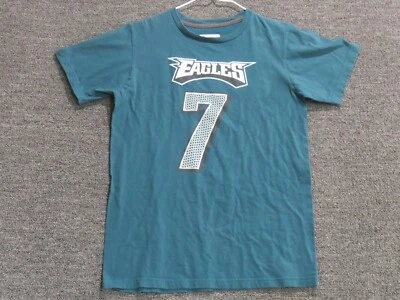 Camisa Philadelphia Eagles Mujer Pequeña Bradford 7 Manga Corta Verde Camiseta Crew Foto 1 de 4