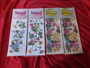 Schablone Quick Schwamm Peel Wipe Gemischt 4 Stück Blumen Schmetterling Vogel 112 Fuß ✞  - Bild 1 von 12